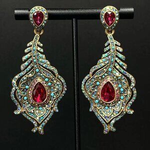 Vintage  Betsey Jonson Phoenix Tail Earrings